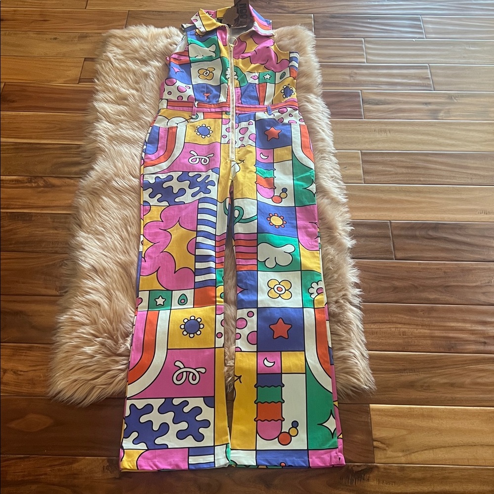 Nooworks Multicolor Graphic Zip-Front Jumpsuit - Picture 5 of 12